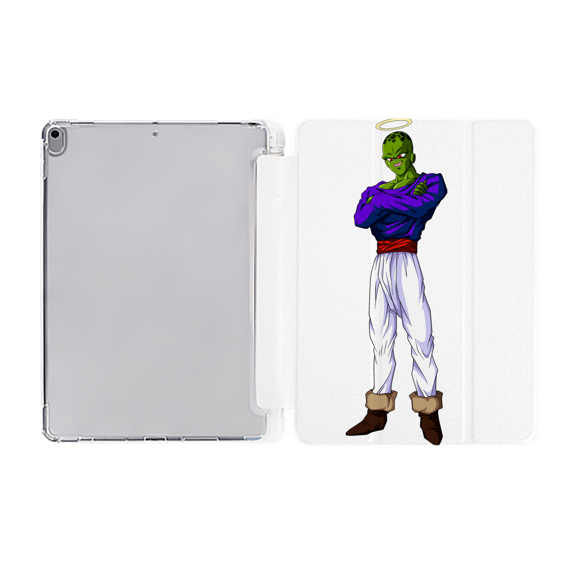 （画像用） ドラゴンボール パイクーハン DRAGON BALL Pikkon IPad ケース ペン収納付き 三つ折りスタンド PUレザー×シリコン 対応機種9.5/10.5/10.9インチ
